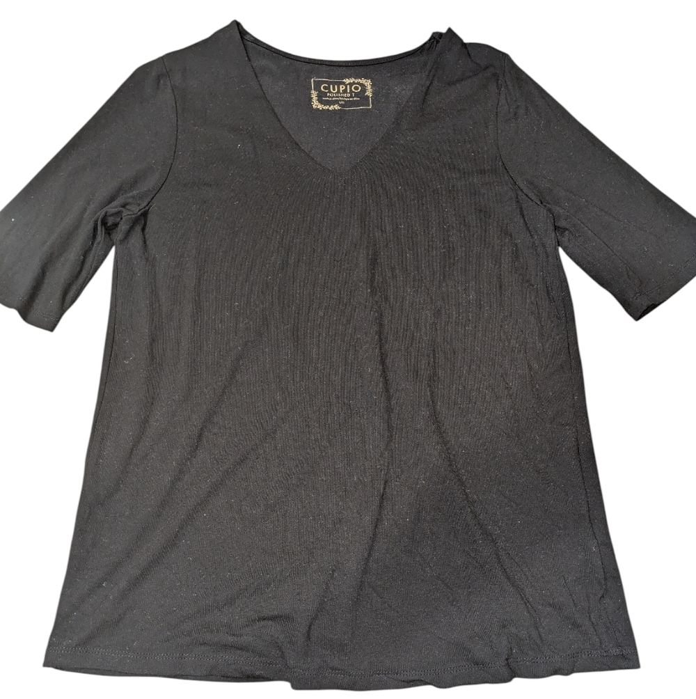 👉10/10$ Cupio Women's Classic Black Short Sleeve Top L